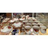 A 35-piece Royal Albert ‘Old Country Roses’ pattern part tea service, comprising cups, saucers and