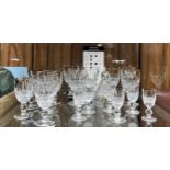 A collection of Waterford Crystal ‘Colleen’ pattern glassware, softly rounded with delicate oval and