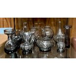 A collection of 34 assorted Wedgwood crystal items including stemmed glasses, jugs and vases etc.