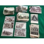 A mixed selection of British and foreign topographical standard-size postcards, which includes