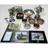 A quantity of silver-plate and metalwares, to include, a boxed 1996 Ascot Festival pewter