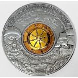 A 2021 Barbados $5 Silver Coin 'Ferdinand Magellan,' 3oz Silver, Ag .999, 60mm diameter, cast with