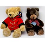 A collection of four various teddy bears / soft plush toys, to include, The Harrods Christmas Bear