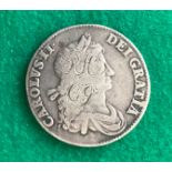 King Charles II silver crown, dated 1663 – probably around fine condition BUT please note that