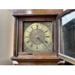 A early 18th century 30-hour Longcase clock, with brass dial, chapter ring and pierced spandrels,