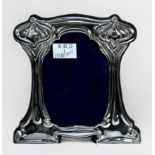 A continental .800 grade silver Art Nouveau easel picture frame, 18cm tall