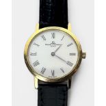 A ladies 18ct gold cased Baumé & Mercier Classima MV045089 quartz wristwatch, the white enamel