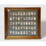 Various mounted but unframed Victorian prints, together with a a cigarette card colletion of 50 '
