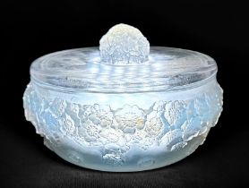 Rene Lalique (1860-1945) ‘Primeveres’ No. 77 opalescent glass bowl and cover, designed C.1927, the