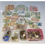 WITHDRAWN: A quantity of GB, Commonwealth and World Coins and Banknotes, mostly circulated,