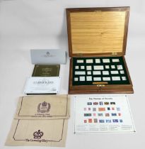 The Stamps of Royalty - A set of twenty-five sterling silver ingots modelled as stamps, by