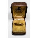A 22ct gold wedding ring with 9ct sizer, weight 5.56g inc.