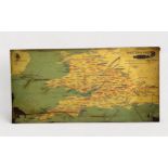 A British Railways Map of the Western Region dated 1959 by George Philip & Son Ltd, mounted on