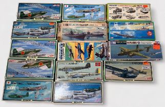 A collection of seventeen various boxed un-made plastic model kits, 1/700 scale, by Sky Wave,