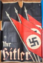 A colour printed German Third Reich 'Nur Hitler' Political poster, c1932-33, printed by Schroff