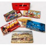 Seven boxed vintage board games, comprising, The Battle of the Little Big Horn, Chartbuster, Robot