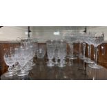 A collection of Waterford Crystal Colleen pattern cut-glass, comprising, six wine glasses, six