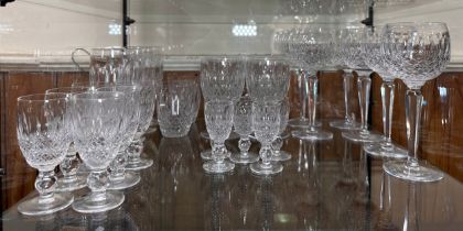 A collection of Waterford Crystal Colleen pattern cut-glass, comprising, six wine glasses, six