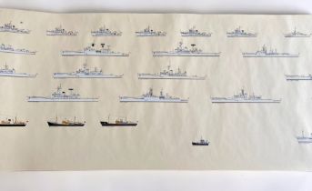 Roy Henderson (20th century) A unique depiction of the Review of the fleet Spithead 28th June