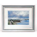 Robert Scott (contemporary), 'Newtown Quay, Isle of Wight,' a pair of coloured prints, signed and