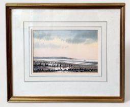 Cavendish Morton (1911-2015) ‘Sunset, Bembridge Beach’, signed and dated ‘1988’, watercolour,