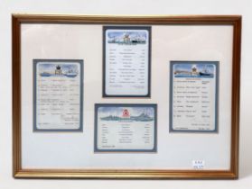 Colin M. Baxter (b. 1963), a framed montage relating to HM Yacht Britannia, HMS Vanguard and SS