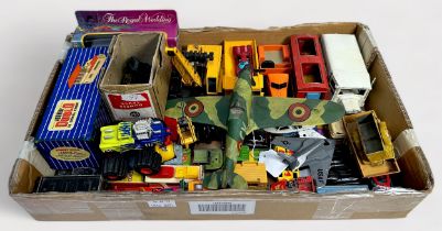 Approximately forty assorted loose die-cast scale model vehicles, comprising Corgi, Britains,