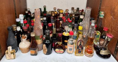 A collection of more than one-hundred assorted bottles of spirit miniatures, including, Chambord,