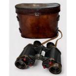 Two pairs of WW2 Admiralty pattern x6 binoculars with reticulated lenses, by Kershaw, date 1943