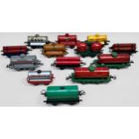 A collection of assorted Meccano Hornby ‘O’ gauge oil tankers, 12 loose and 1 boxed, including a