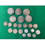 A quantity of mainly white metal Chinese coins, all photographed obverse and reverse.