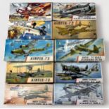 A collection of twelve boxed Airfix-72 plastic Military Aircraft Kits, 1/72 scale, which also