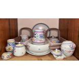 A collection of assorted Poole Pottery, comprising, jugs, pots, vases, plates, ashtrays, hand-