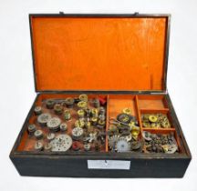 A Vintge Meccano three-tier set, c1907-1926, in black and red painted wooden box with two lift-out