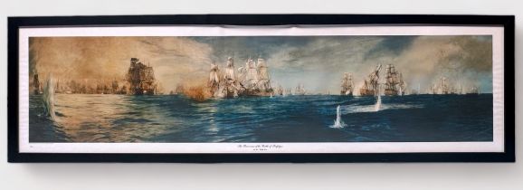 After William Lionel Wyllie RA (1851-1931), A panoramic of the Battle of Trafalgar, ltd edition 4/
