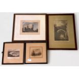 Twenty-two various framed prints, mostly marine subjects and local topography, including some 18th