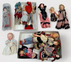 A good collection of assorted dolls including a number of composition examples in varying condition,