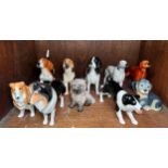 A collection of ten various Sylvac figures of dogs, comprising, Afghan Hound, Beagle, Irish and