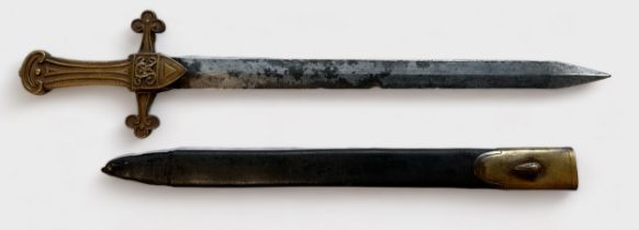An 1856 pattern Drummer / Bugler's sword, double-edged 47cm / 18½-inch blade by Robert Mole,