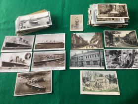 Approximately 155 standard sized postcards – of which around 70 are merchant shipping and the others