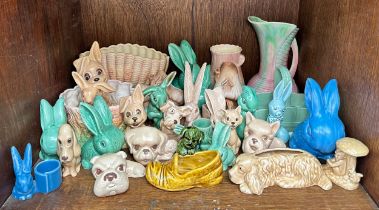 A large collection of approximately ninety assorted Sylvac and Hornsea Fauna Pottery, comprising,