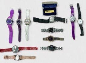 A collection of assorted gents and ladies wristwatches, including examples by Seiko etc.