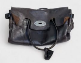 A ladies Mulberry 'Bayswater' brown leather handbag, with original protective dust-bag