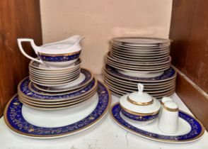 A KAHLA porcelain dinner service for eight-places, compring 8-each dinner, dessert plates and soup