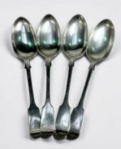 Four Old English pattern Scottish silver table spoons by James McKay, hallmarked Edinburgh 1861,