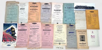 A collection of travel and railway related ephemera including British Rail Excursions bills,