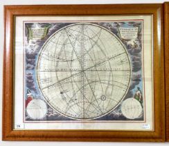 A chart of the Heavens, by Andreas Cellarius, ‘Haemisphaeria’, from his 'Atlas Coelestis Seu