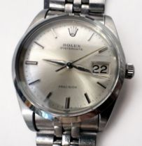 A gents stainless steel Rolex Oysterdate Precision wristwatch, C. early 1960’s, ref. 6694/0, the