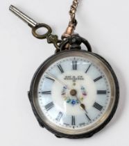 A continental .935 grade silver open-face pocket watch, dial with retailers name ‘Kay & Co