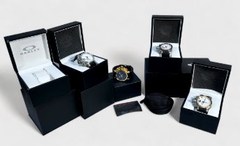 A rare set of three Oakley Gearbox London 2012 Olympic competitors watches, these watches were